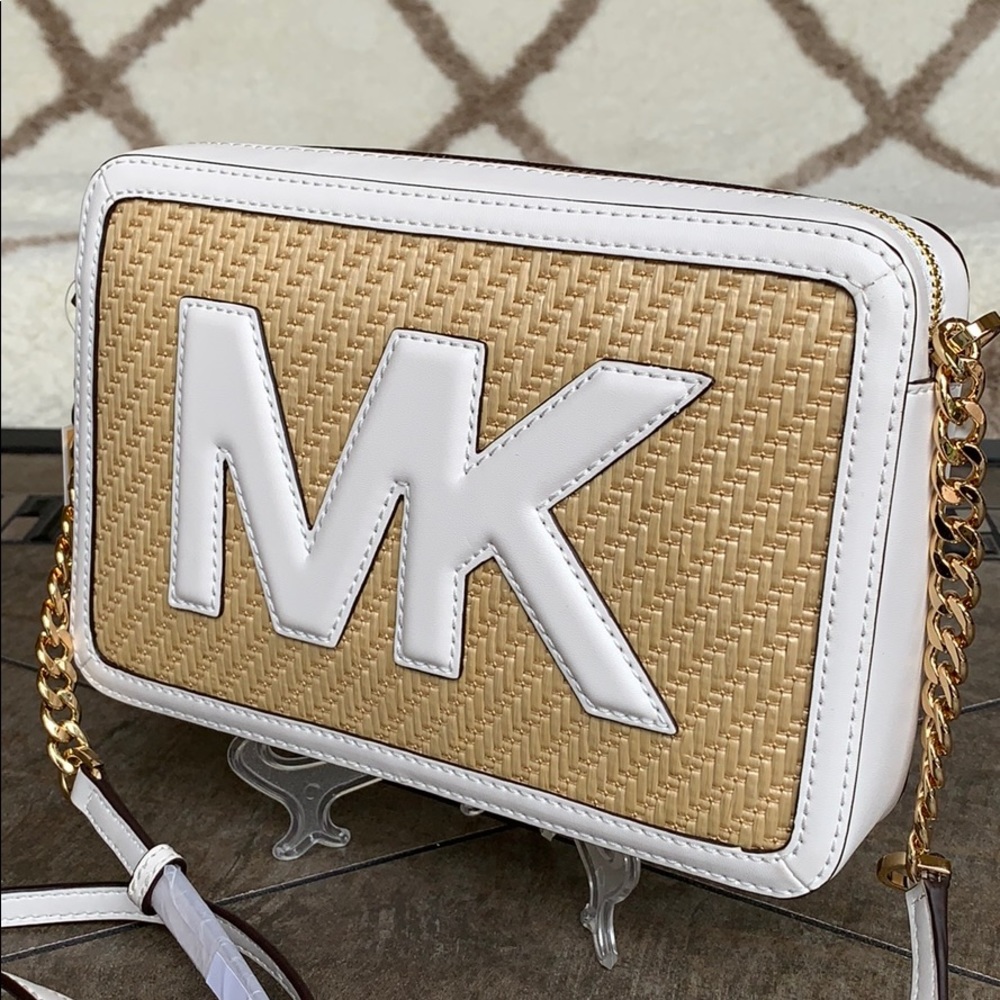 MICHAEL KORS STRAW PYTHON CAPSULE JSI LG EW XBODY - Picture 5 of 16